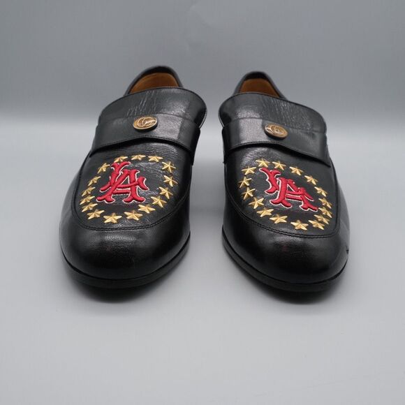 Gucci Men's GG LA Patch High Loomis Leather Loafers Men's Size 12 535298 - Picture 2 of 16